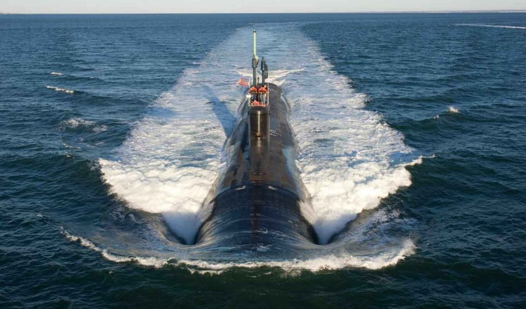A Virginia-class nuclear-powered attack submarine that Australia is set to acquire from the US. Photo: US Navy A Virginia-class nuclear-powered attack submarine that Australia is set to acquire from the US. Photo: US Navy