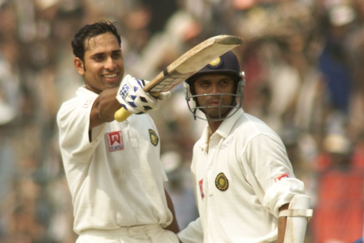 VVS Laxman and Raul Dravid stand next to each other