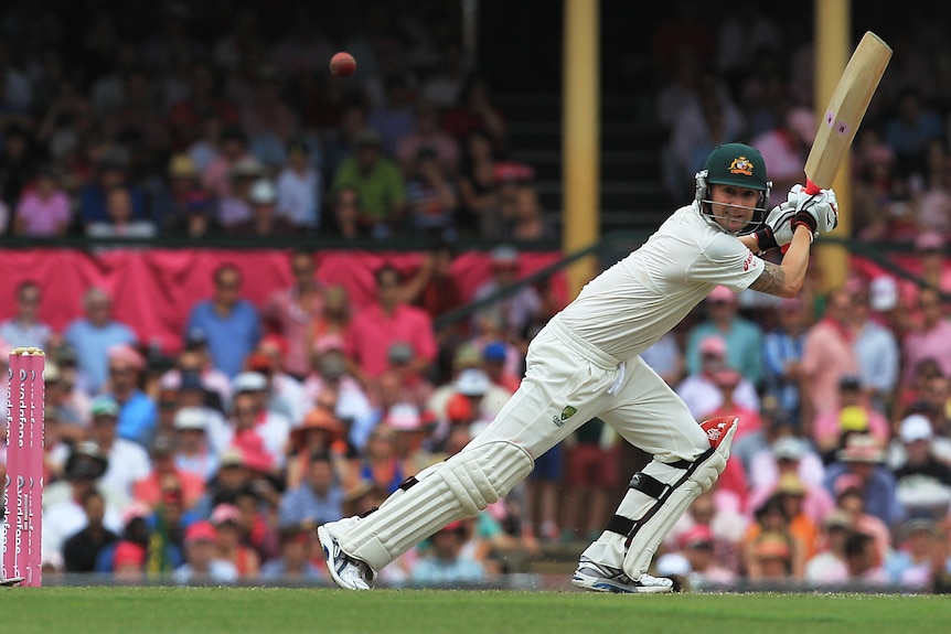 Michael Clarke bats at the SCG