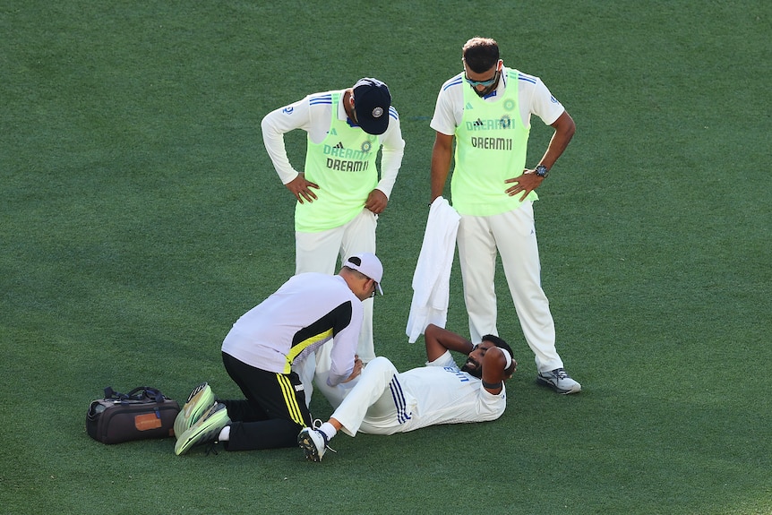 Jasprit Bumrah gets treatment