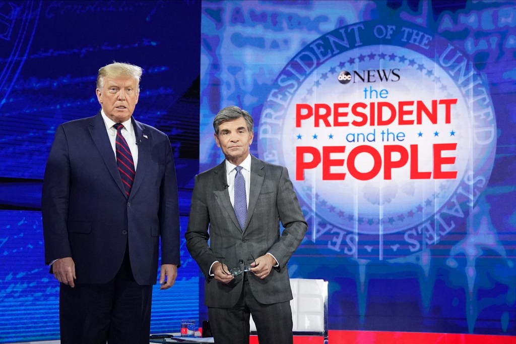 Donald Trump and ABC New anchor George Stephanopoulos
