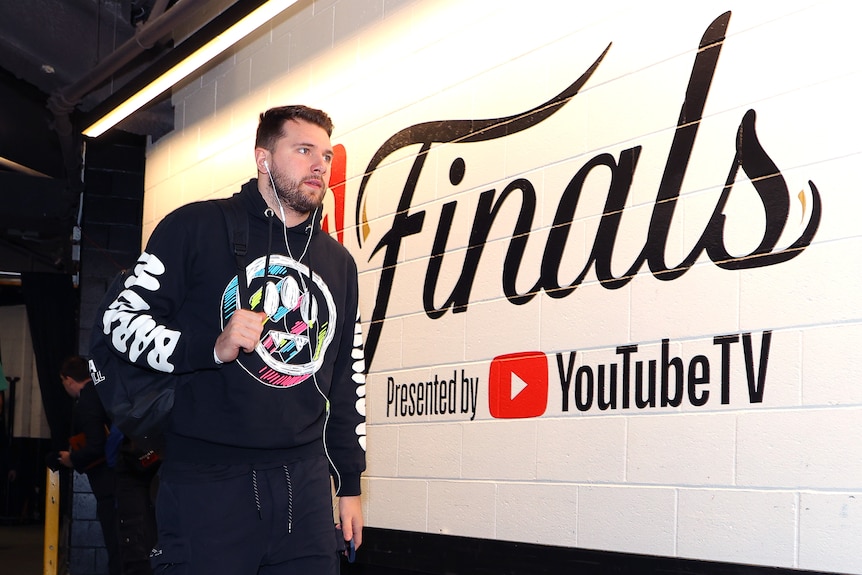 Luka Doncic walking