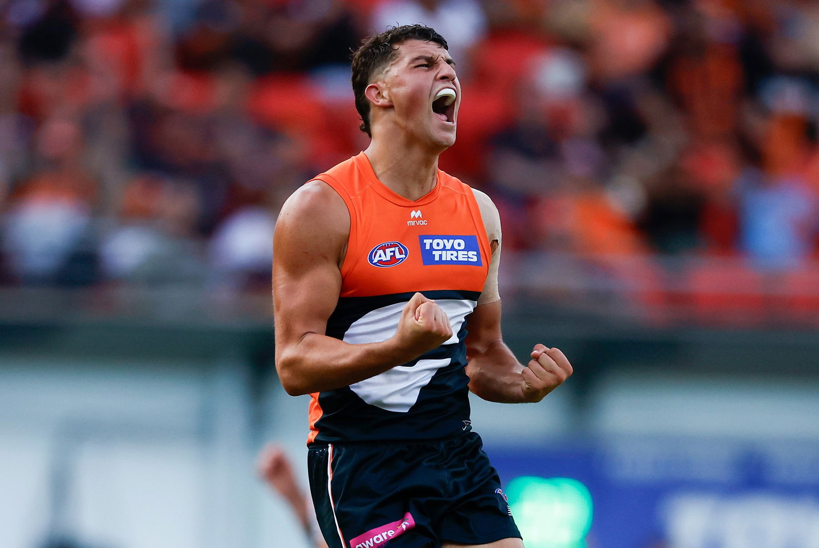 Finn Callaghan played one of the best games of his career as the Giants ran out 52-point winners over Collingwood.