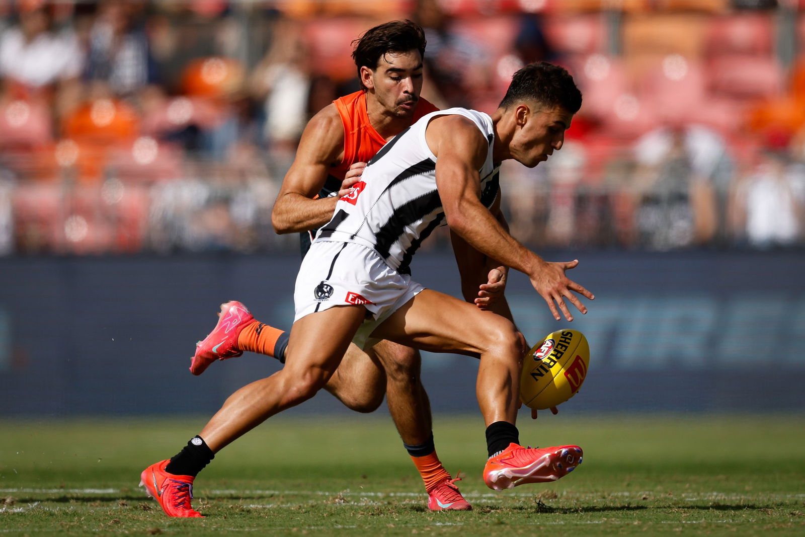 Toby Bedford paid close attention to Nick Daicos throughout the first half.