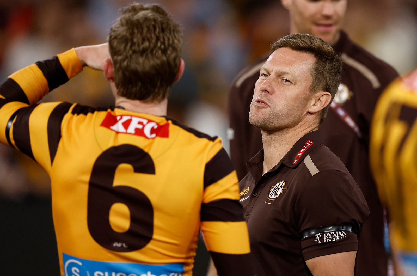 Sam Mitchell speaks to James Sicily.