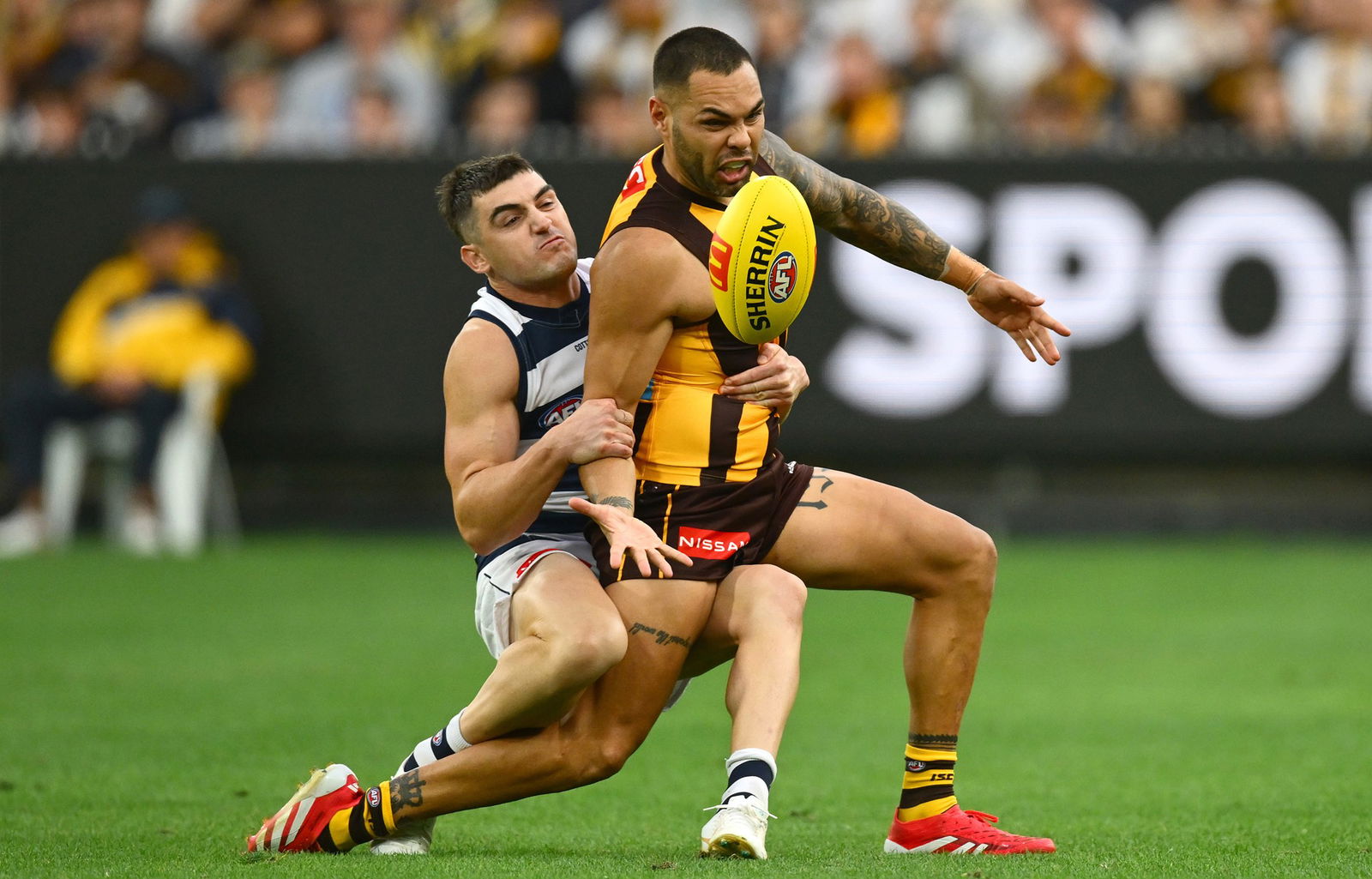 Jarman Impey is tackled