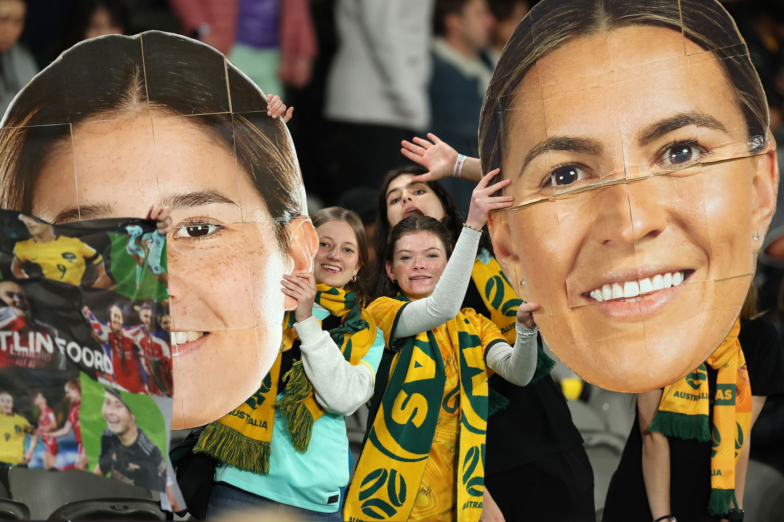 Matildas supporters in the stands.