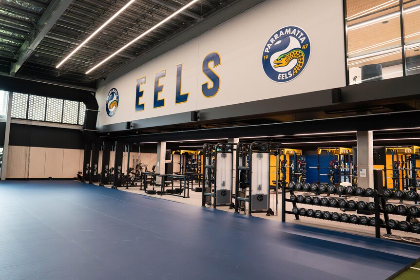 The interior of a rugby league training centre