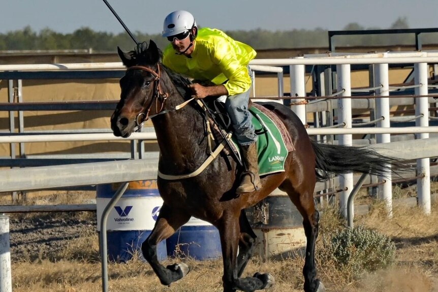 Horse racing at Brunette Downs track