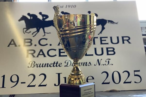 Gold cup on display at Brunette Downs