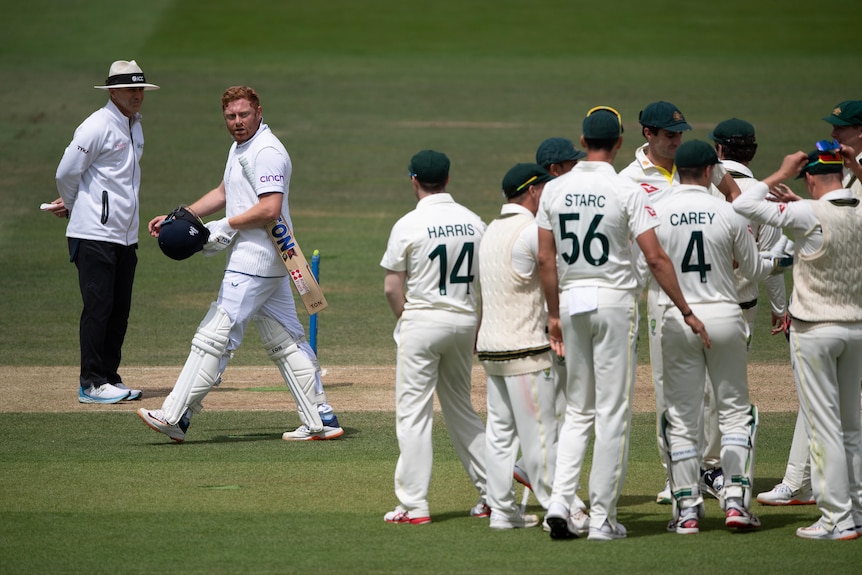 Jonny Bairstow looks annoyed