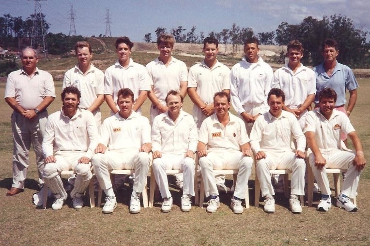 cricket team sitting
