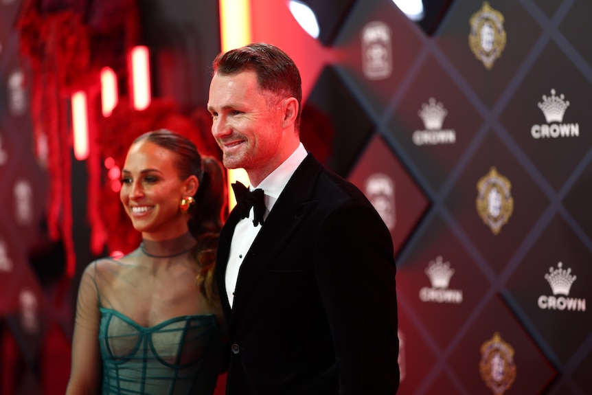 Patrick Dangerfield and his wife Mardi Dangerfield. 
