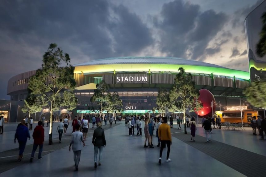 Proponent releases virtual tour of new Hobart AFL stadium