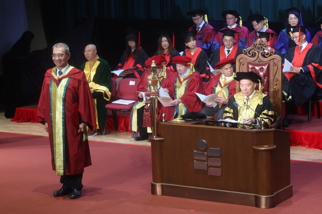 Professor Justin Yifu Lin, who served as chief economist and senior vice-president at the World Bank from 2008 to 2012, was also awarded an honorary doctorate. Photo: Edmond So Professor Justin Yifu Lin, who served as chief economist and senior vice-president at the World Bank from 2008 to 2012, was also awarded an honorary doctorate. Photo: Edmond So