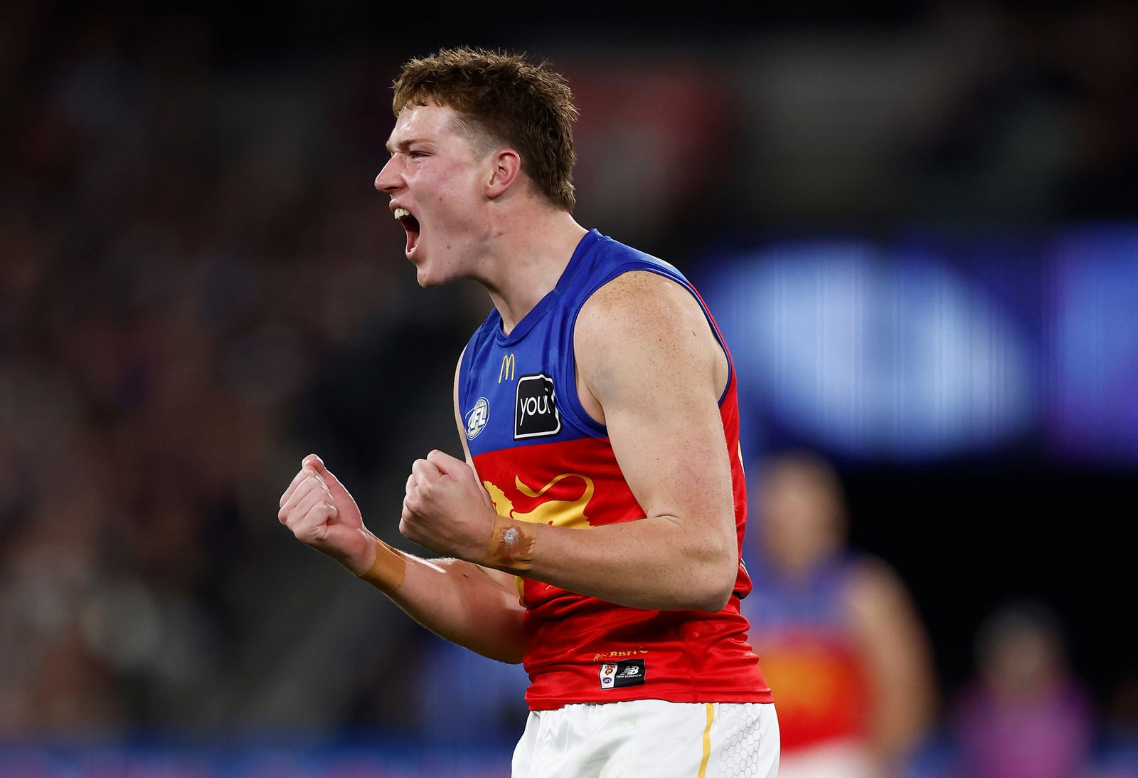 Logan Morris was held to just two kicks when Geelong beat Brisbane in the qualifying final earlier this month.