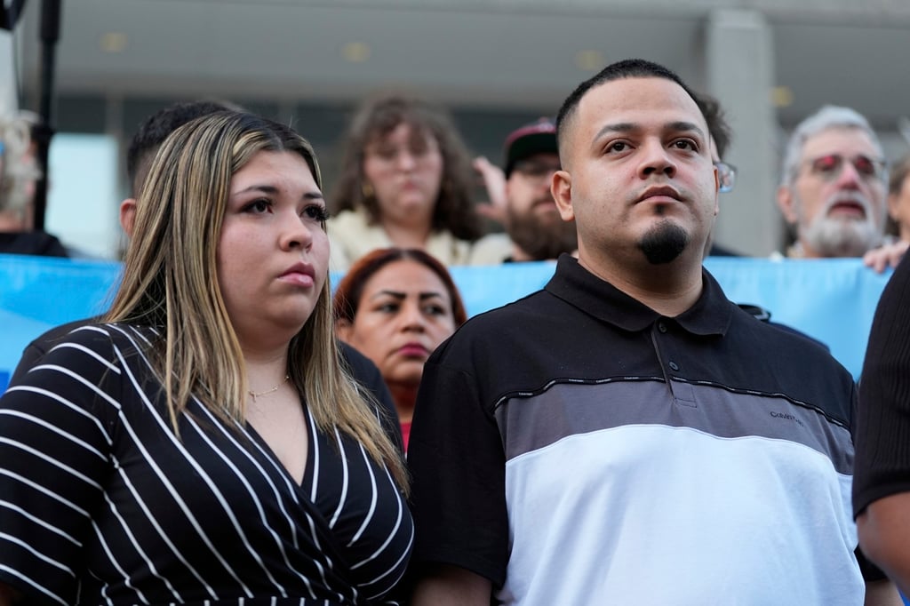 Jennifer Vasquez Sura (left) and her husband Kilmar Abrego Garcia attend a protest rally in Baltimore in August. Photo: AP Jennifer Vasquez Sura (left) and her husband Kilmar Abrego Garcia attend a protest rally in Baltimore in August. Photo: AP
