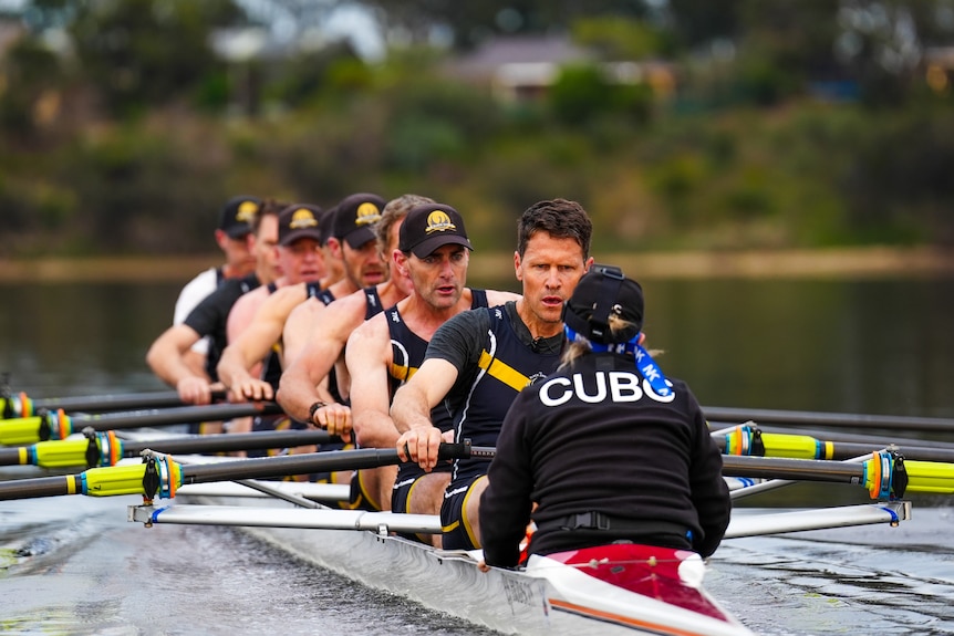 Images of the Black Swans Rowing club, last training session before heading to Boston for the Head of the Charles