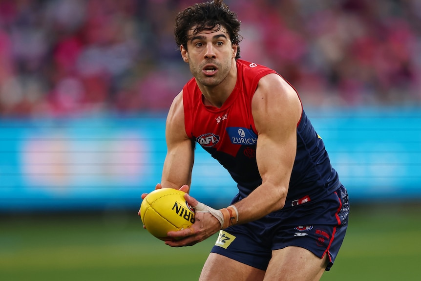 Christian Petracca playing for the Demons.