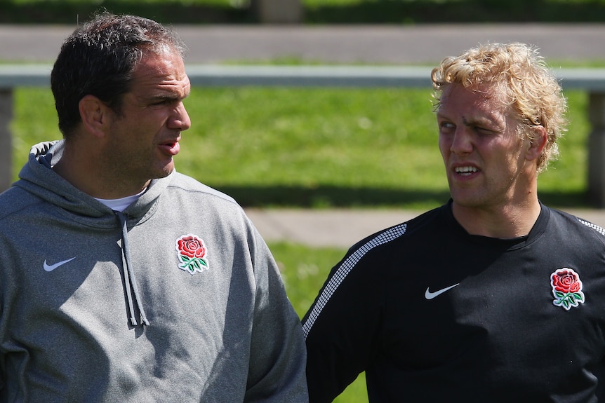 Martin Johnson and Lewis Moody
