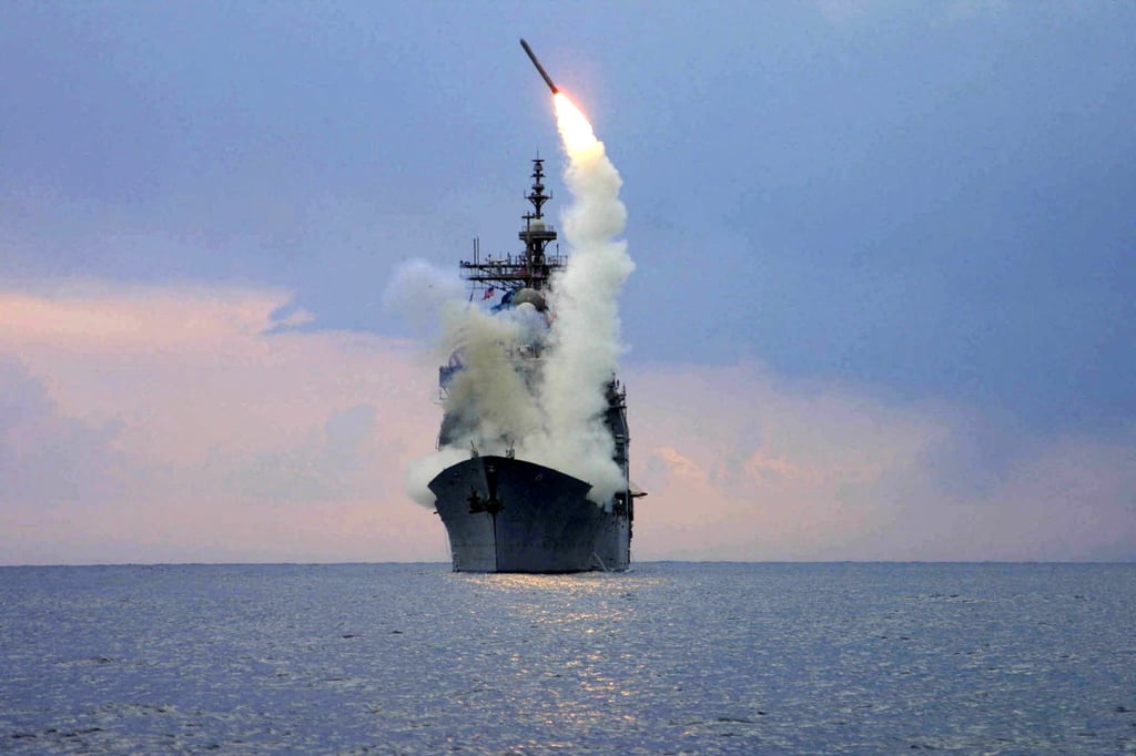 A Tomahawk Land Attack Missile is launched from the USS Cape St. George in 2003. Photo: Reuters/US Navy