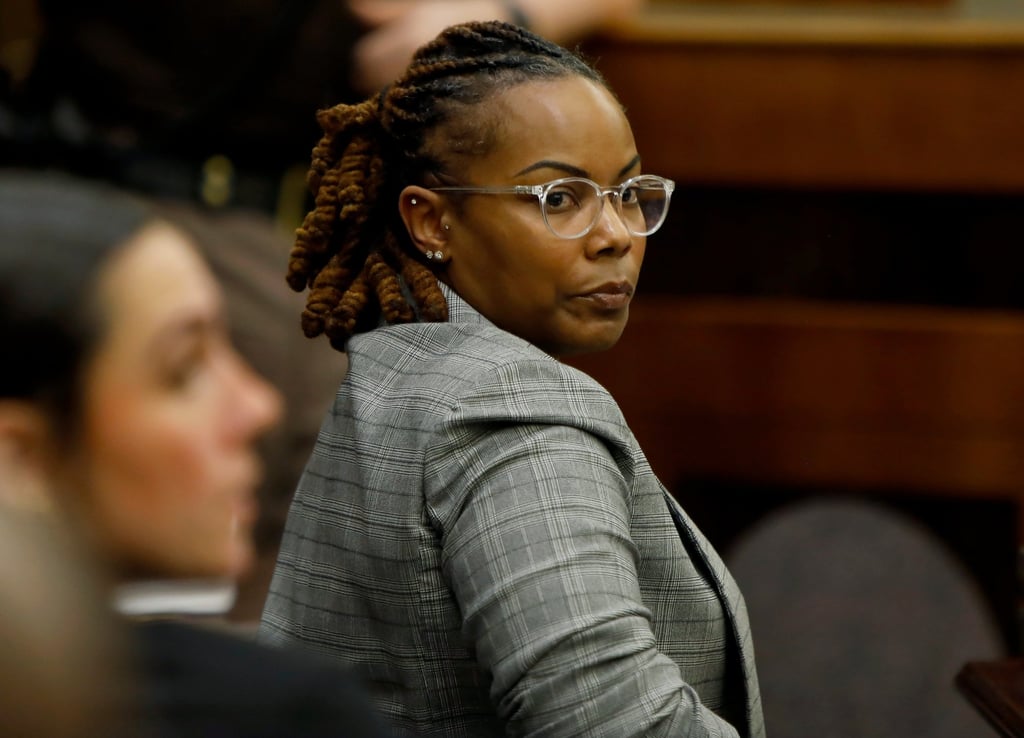 Former Richneck Elementary School assistant principal Ebony Parker looks back into the courtroom in Newport News, Virginia, on Tuesday. Photo: The Virginian-Pilot via AP Former Richneck Elementary School assistant principal Ebony Parker looks back into the courtroom in Newport News, Virginia, on Tuesday. Photo: The Virginian-Pilot via AP