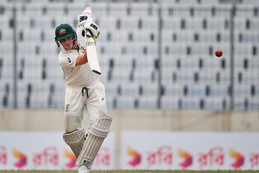 Steve Smnith bats against Bangladesh