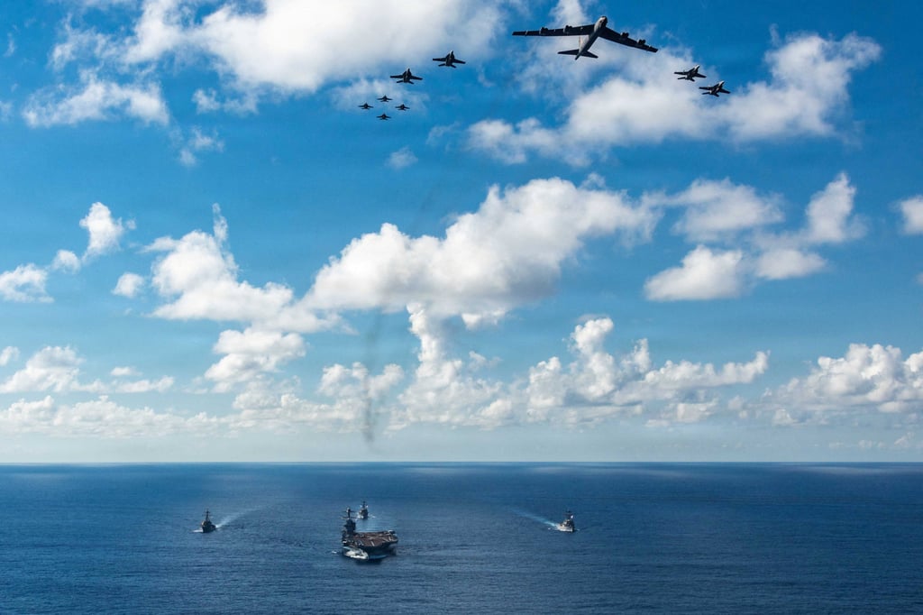 The US Navy’s Gerald R. Ford Carrier Strike Group sails towards the Caribbean Sea during a counter-narcotics and maritime security operation earlier this month. Photo: US Navy via Reuters The US Navy’s Gerald R. Ford Carrier Strike Group sails towards the Caribbean Sea during a counter-narcotics and maritime security operation earlier this month. Photo: US Navy via Reuters