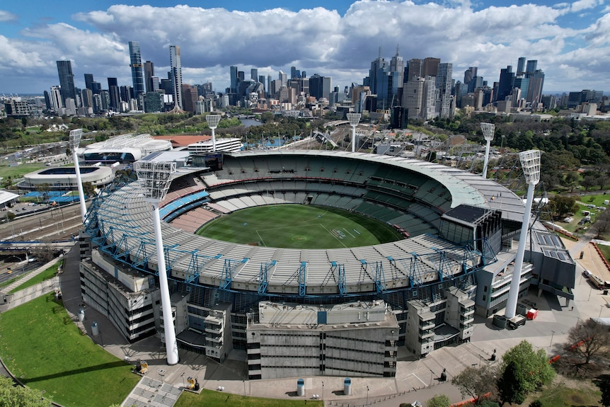 An aerial shot of the MCG.