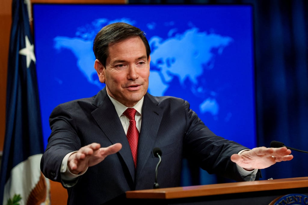 US Secretary of State Marco Rubio holds an end-of-year press conference at the State Department in Washington on Friday. Photo: Reuters