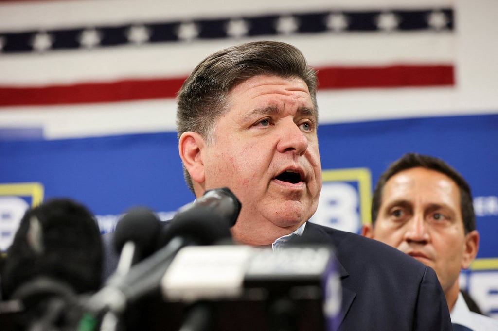 llinois Governor J.B. Pritzker speaks in Carol Stream, Illinois, in August. Photo: Reuters llinois Governor J.B. Pritzker speaks in Carol Stream, Illinois, in August. Photo: Reuters