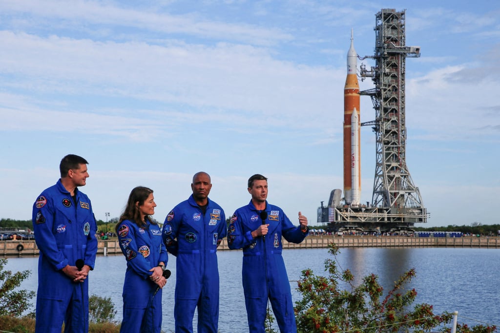 Nasa astronauts Reid Wiseman, Victor Glover and Christina Koch, as well as Canadian Space Agency astronaut Jeremy Hansen, will now have to wait. Photo: Reuters