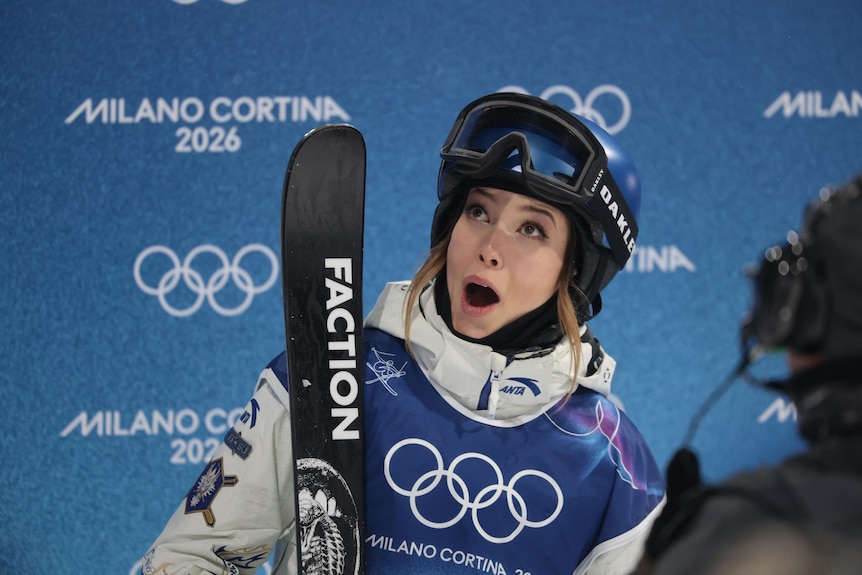 Eileen Gu looks surprised