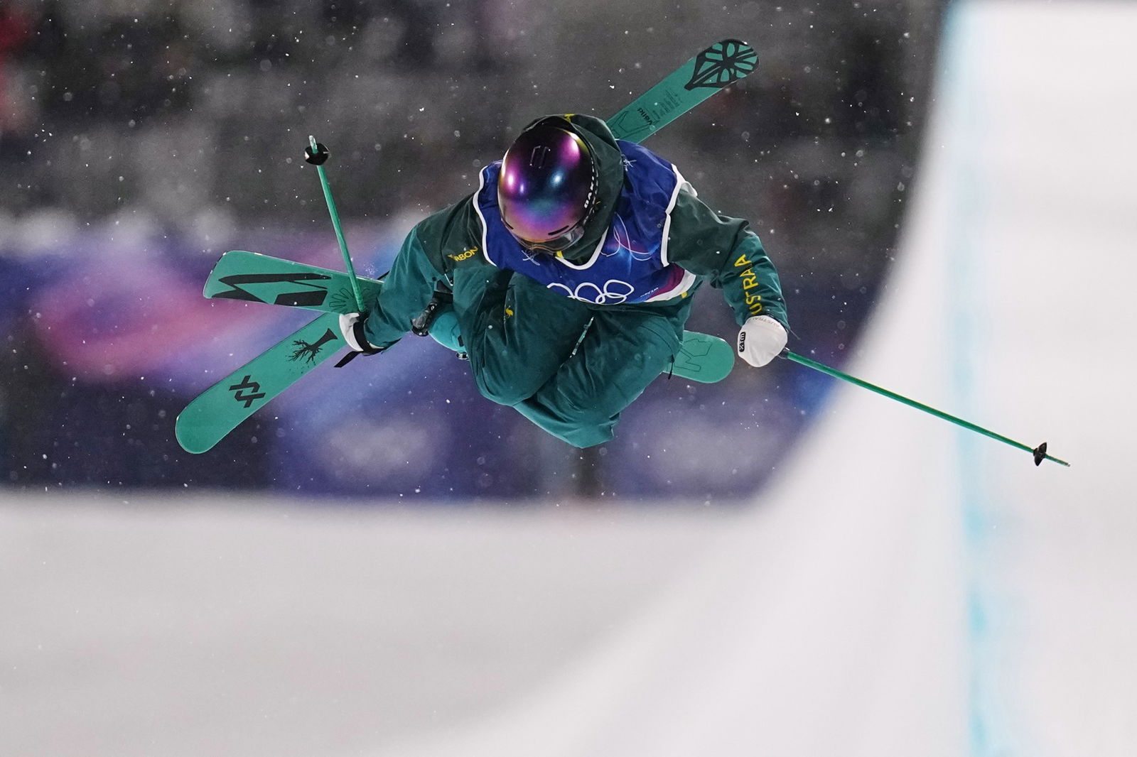 Indra Brown competing at Winter Olympics.