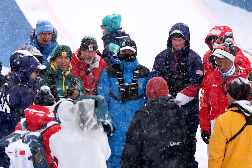 Coaches have a discussion