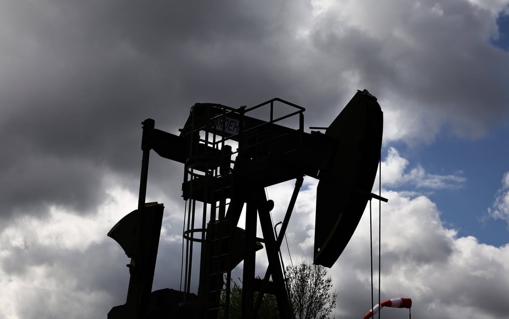 A crude oil pump in Germany. Brent Crude, a global oil benchmark, has soared past US$110 a barrel. Photo: EPA