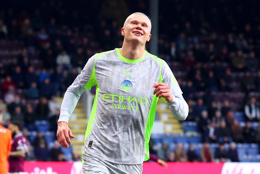 Erling Haaland celebrates