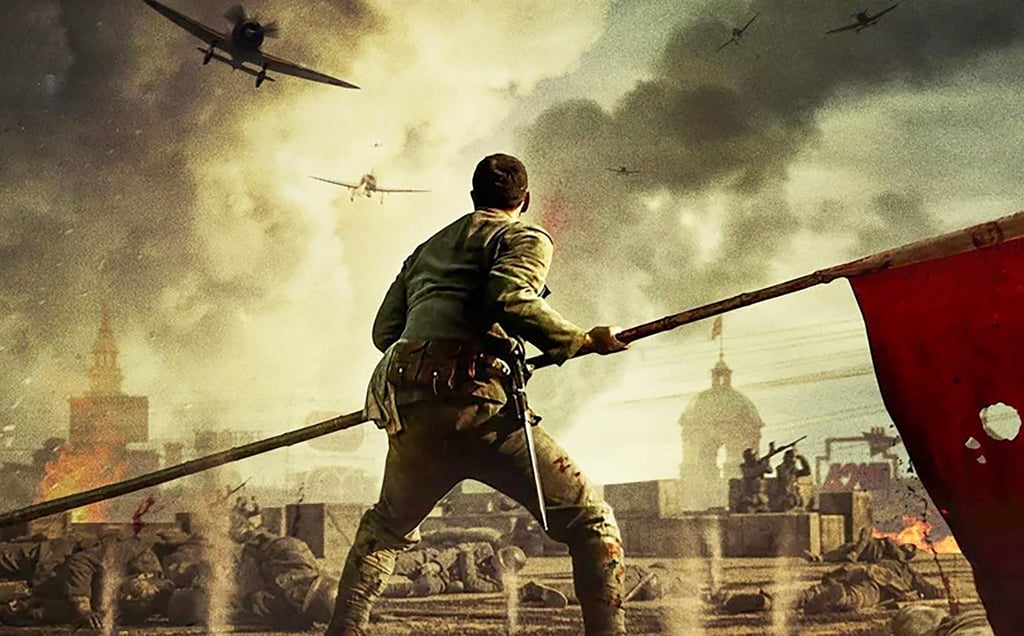 A poster for “The Eight Hundred”, a mainland Chinese film directed by Guan Hu. The 2020 film dramatises the 1937 defence of Shanghai’s Sihang Warehouse during the Battle of Shanghai. Photo: Huayi Brothers