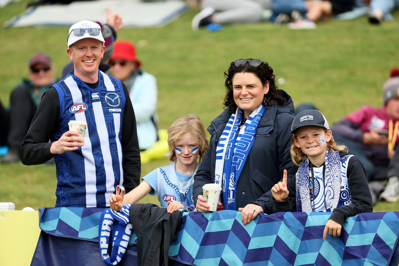 Kangaroos fans at Barossa Park.