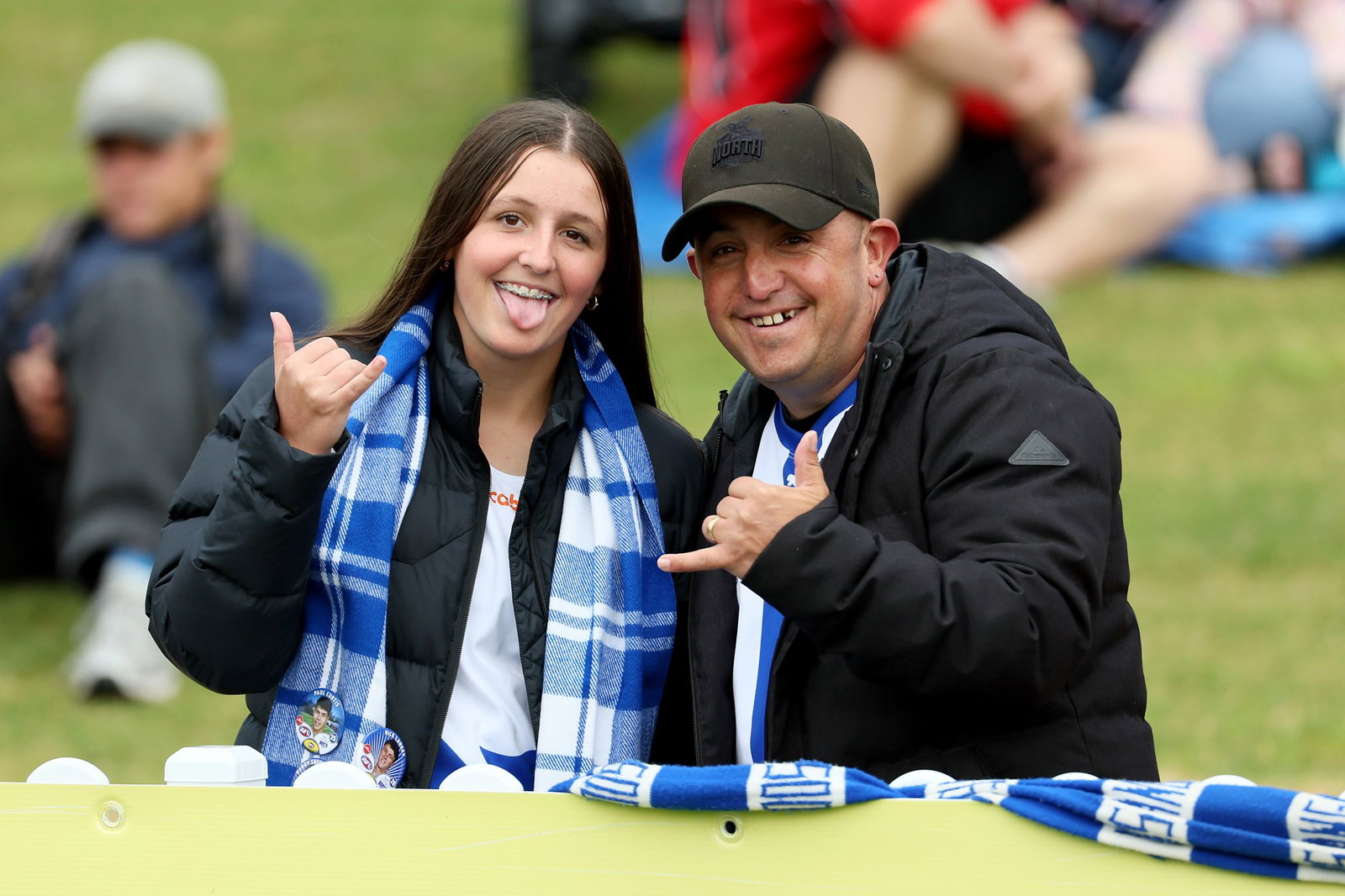 Kangaroos fans at Barossa Park.