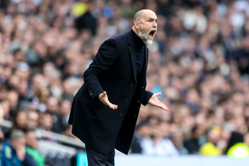 Igor Tudor gestures on the sidelines during a soccer match