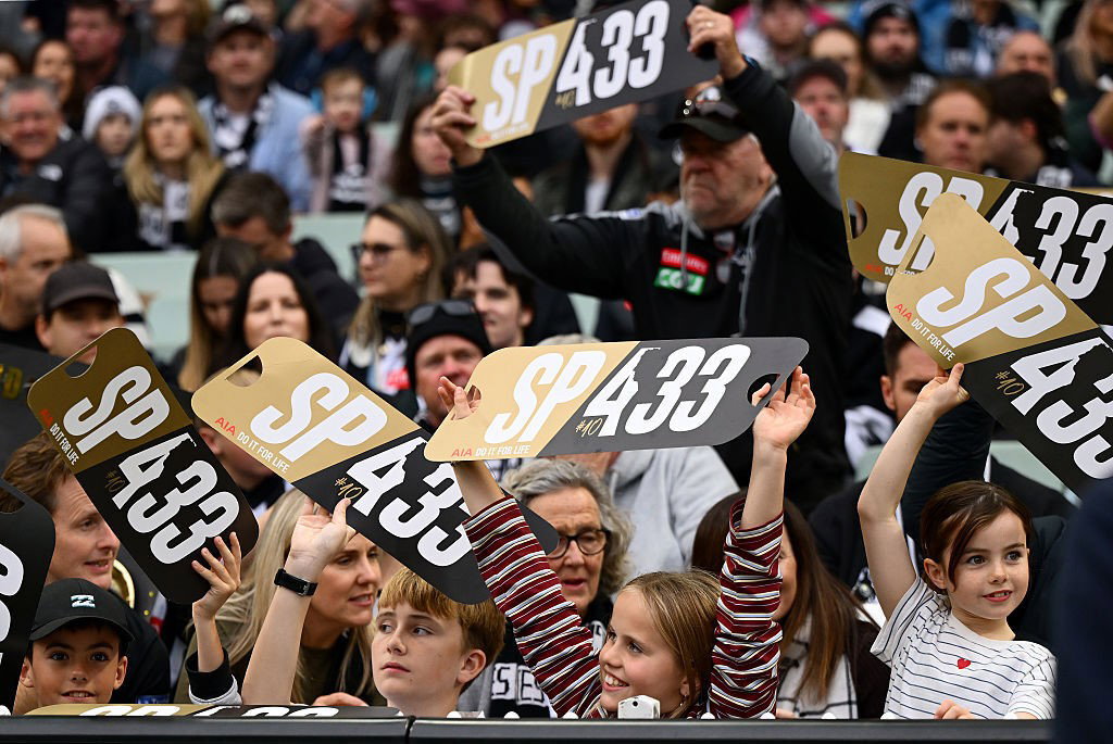 Crowd with signs