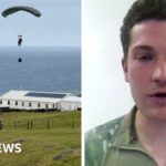 Watch: Soldier on parachuting to remote island to bring Hantavirus aid