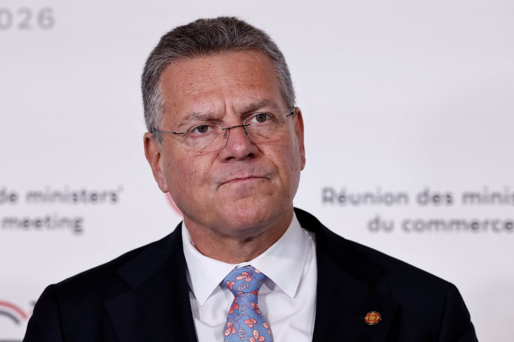 EU trade chief Maros Sefcovic is to meet his Chinese counterpart for talks in Paris. Photo: Pool Photo via AP
