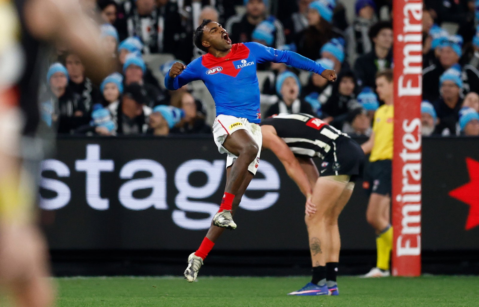 Kozzy Pickett put in a match-winning display as Melbourne claimed a King's Birthday thriller against Collingwood at the MCG.