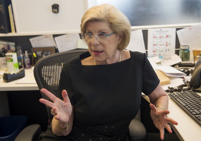 Nina Totenberg works at her desk after giving an interview at NPR on Wednesday, August 5, 2015. Her father, renowned violinist Roman Totenberg, left his beloved Stradivarius in his o