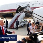 Trump takes first flight on new Air Force One, a gift from Qatar