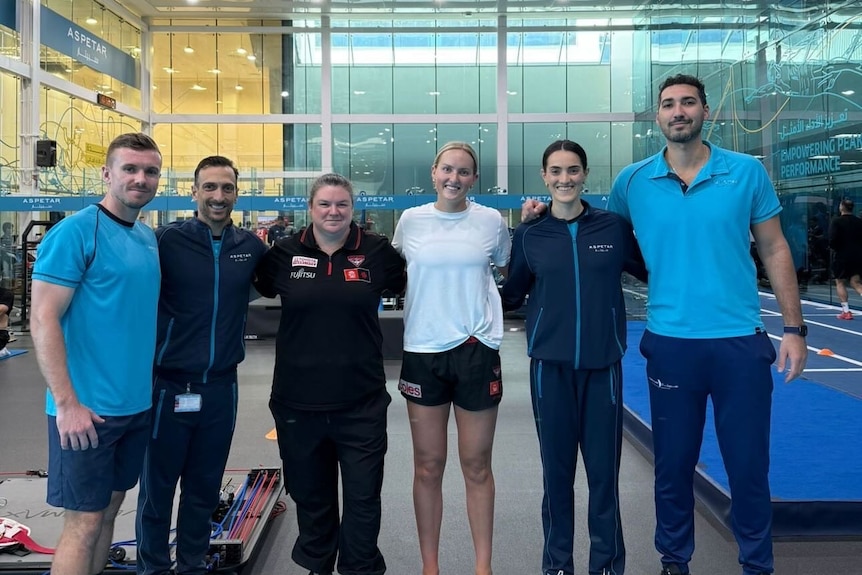 Emily Gough at the Aspetar Orthopaedic and Sports Medicine Hospital in Doha.