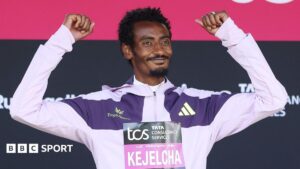 Kejelcha breaks men’s half marathon world record by 29 seconds