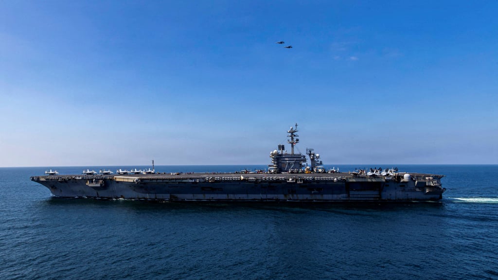 The USS Abraham Lincoln sails in support of the Operation Epic Fury attack on Iran from an undisclosed location in March. Photo: US Navy via Reuters The USS Abraham Lincoln sails in support of the Operation Epic Fury attack on Iran from an undisclosed location in March. Photo: US Navy via Reuters
